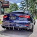 For Audi A3 S3 2013-2020 KB Style Carbon Fiber Blade Rear Lip Diffuser