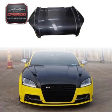 For Audi TT TTS TTRS 2007-2014 Carbon Fiber Vented Hood Bonnet Engine Cover