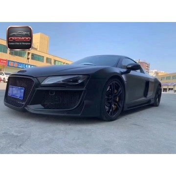 For Audi R8 2010-2015 Regula Style Carbon Fiber Full Body Kit Front Rear Bumper Side Skirts