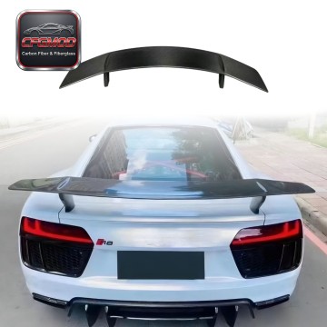For Audi R8 2017-2023 V Style Carbon Fiber Rear Wing Spoiler