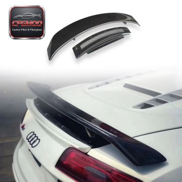 For Audi R8 2010-2015 V8 V10 Carbon Fiber Double Deck GT Style Rear Wing Spoiler