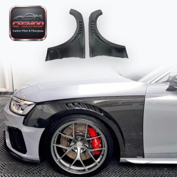 For Audi A4 S4 2013-2020 Karbel Style Carbon Fiber Front Fenders Fender Panels