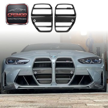 Carbon Fiber ST Design Front Bumper and Grille Kit with ACC for BMW 2020+ M3 M4 G80 G82 Modification Accessories Carbon Fiber ST Design Front Bumper and Grille Kit with ACC for BMW 2020+ M3 M4 G80 G82 Modification Accessories