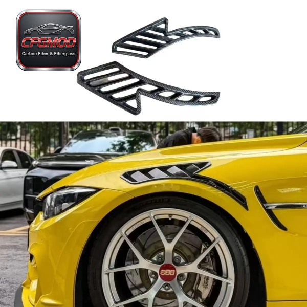 RS Style Carbon Fiber Front Fender Vents Louvers Trim for BMW M3 F80 M4 F82 Tuning Parts RS Style Carbon Fiber Front Fender Vents Louvers Trim for BMW M3 F80 M4 F82 Tuning Parts