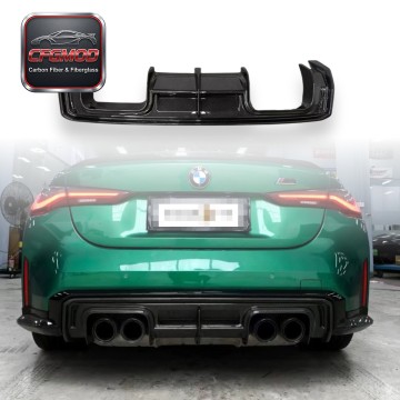 Carbon Fiber V Design Rear Diffuser and Spoiler Lip for BMW 2020+ M3 M4 G80 G82 Modification Accessories Carbon Fiber V Design Rear Diffuser and Spoiler Lip for BMW 2020+ M3 M4 G80 G82 Modification Accessories