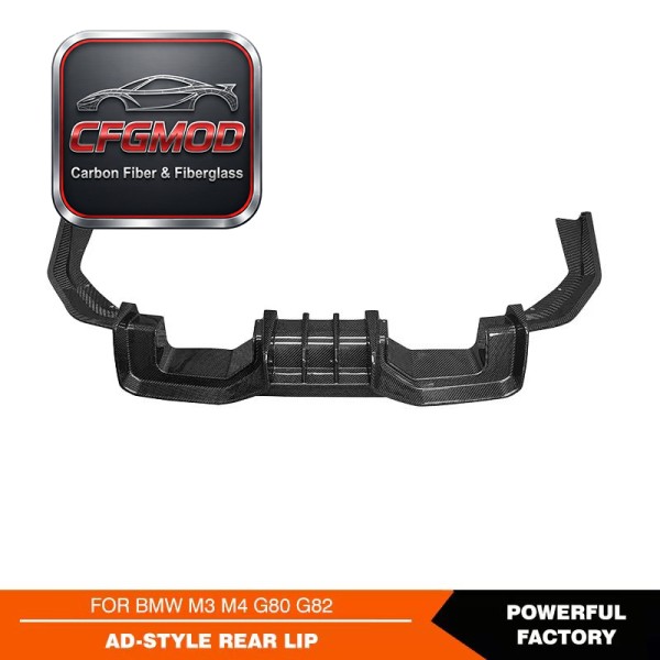 For BMW M3 M4 G80 G82 2021+ AD Style Carbon Fiber Rear Diffuser Bumper Lip For BMW M3 M4 G80 G82 2021+ AD Style Carbon Fiber Rear Diffuser Bumper Lip