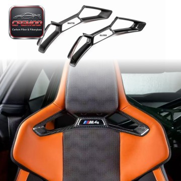 For BMW M2 M3 M4 M5 CS 2022+ Dry Carbon Fiber Seat Belt Outlet Cover for M Carbon Bucket Seats