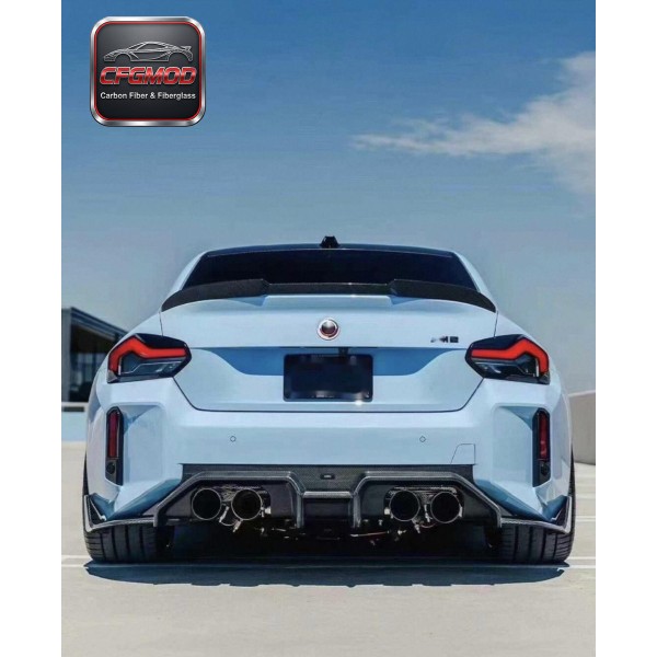 2022+ BMW M2 G87 AR Style Dry Carbon Fiber Rear Lip Diffuser 2022+ BMW M2 G87 AR Style Dry Carbon Fiber Rear Lip Diffuser