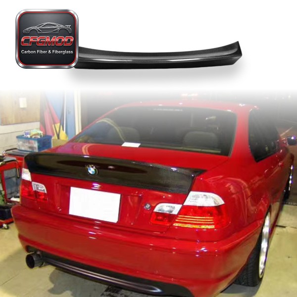 1997-2006 BMW E46 M3 CSL Style Carbon Fiber Trunk Lip Spoiler 1997-2006 BMW E46 M3 CSL Style Carbon Fiber Trunk Lip Spoiler
