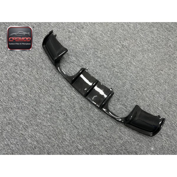 2005-2013 BMW M3 E92 E93 V Style Carbon Fiber Rear Lip Diffuser Undertray