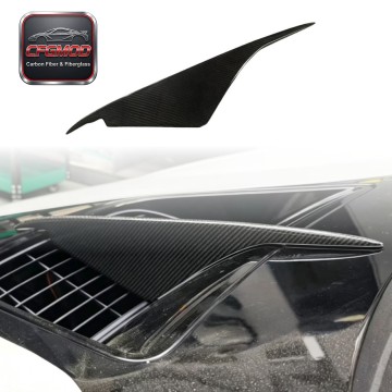 I8 Carbon Fiber Front Hood Aero Fins
