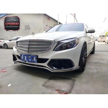 Real Carbon Fiber Front Bumper Fog Light Vent Trim for Mercedes W205 C-Class 2015-2021 Real Carbon Fiber Front Bumper Fog Light Vent Trim for Mercedes W205 C-Class 2015-2021