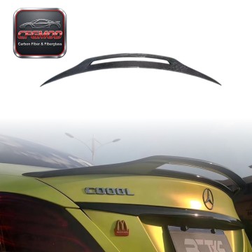 Real Carbon Fiber Rear Trunk Spoiler Wing Hollow Style for Mercedes W205 C63 2015-2021 Real Carbon Fiber Rear Trunk Spoiler Wing Hollow Style for Mercedes W205 C63 2015-2021