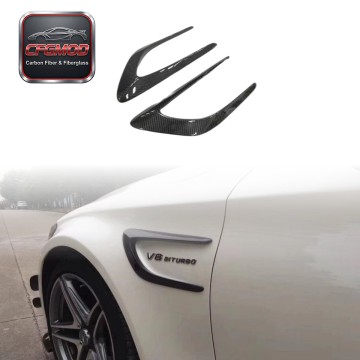 Dry Carbon Fiber Front Fender Side Air Vent Winglets for Mercedes-Benz C-Class W205 Dry Carbon Fiber Front Fender Side Air Vent Winglets for Mercedes-Benz C-Class W205