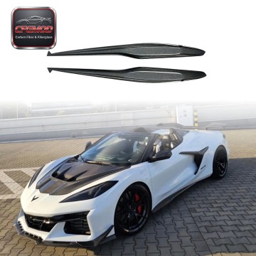 Dry Carbon Fiber Side Skirts Rocker Panels Extensions for Chevrolet Corvette C8 Z06 2020+ Dry Carbon Fiber Side Skirts Rocker Panels Extensions for Chevrolet Corvette C8 Z06 2020+