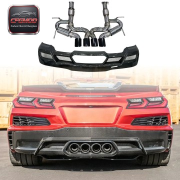 Dry Carbon Fiber OEM Style Rear Bumper Diffuser Lip for Chevrolet Corvette C8 Z06 2020+ Dry Carbon Fiber OEM Style Rear Bumper Diffuser Lip for Chevrolet Corvette C8 Z06 2020+