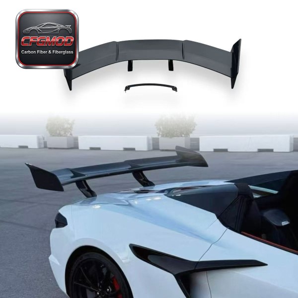 Dry Carbon Fiber ZR1 Style GT Rear Wing Spoiler for Chevrolet Corvette C8 Convertible 2020+