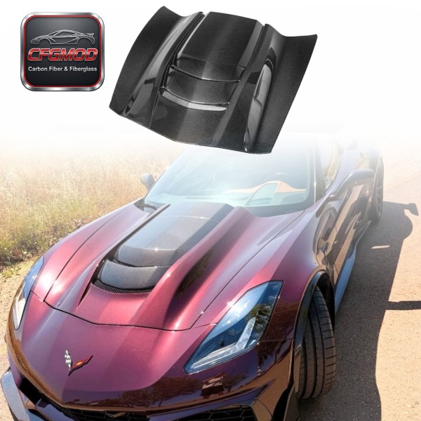 Carbon Fiber ZL1 Style Engine Hood Bonnet for Chevrolet Corvette C7 Z06 2014-2019 Carbon Fiber ZL1 Style Engine Hood Bonnet for Chevrolet Corvette C7 Z06 2014-2019