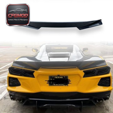 For Chevrolet Corvette C8 2020+ Carbon Fiber Rear Ducktail Spoiler Rear Wing Trunk Lip For Chevrolet Corvette C8 2020+ Carbon Fiber Rear Ducktail Spoiler Rear Wing Trunk Lip