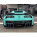 For Chevrolet Corvette C7 Z06 2014-2019 Carbon Fiber 2 Piece Rear Bumper Lip Rear Diffuser