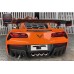 For Chevrolet Corvette C7 Z06 2014-2019 Carbon Fiber 2 Piece Rear Bumper Lip Rear Diffuser