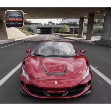 OEM-Fit Dry Carbon Front Luggage Compartment Air Outlet Trim for Ferrari F8 Tributo Spider