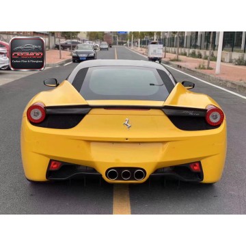 Dry Carbon Fiber V Style Rear Wing Spoiler for Ferrari 458 Italia Spider Dry Carbon Fiber V Style Rear Wing Spoiler for Ferrari 458 Italia Spider