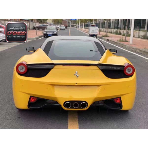 Dry Carbon Fiber V Style Rear Wing Spoiler for Ferrari 458 Italia Spider