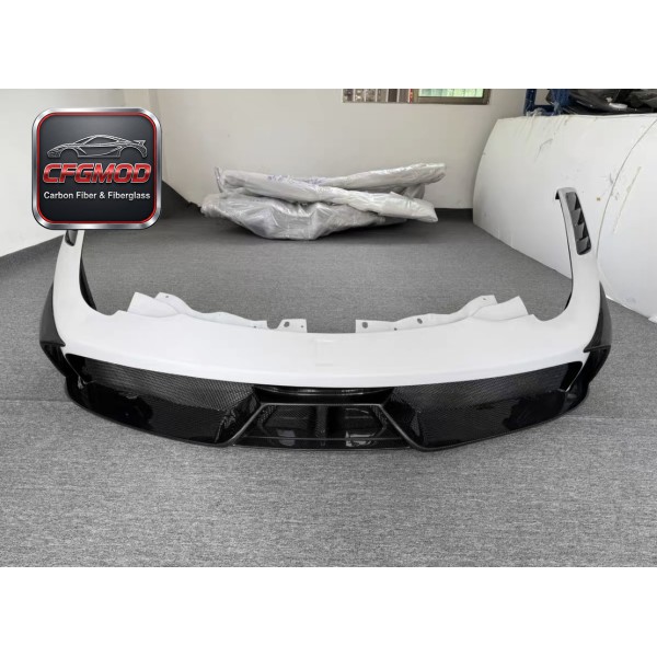 For Ferrari 458 SP Style Carbon Fiber FRP Primer Half Carbon Front Bumper Replacement For Ferrari 458 SP Style Carbon Fiber FRP Primer Half Carbon Front Bumper Replacement