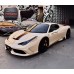 For Ferrari 458 SP Style Carbon Fiber FRP Primer Half Carbon Front Bumper Replacement