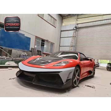 For Ferrari F430 2005-2009 V Style Full Body Kit Front Rear Bumper Hood Side Skirts