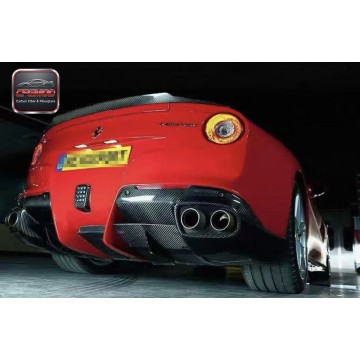 For Ferrari F12 Berlinetta 2012-2017 RZ Style Carbon Fiber Rear Bumper Corner Lip