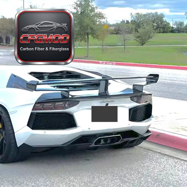 For Lamborghini Aventador LP700 SVJ Style Carbon Fiber Rear Wing Spoiler For Lamborghini Aventador LP700 SVJ Style Carbon Fiber Rear Wing Spoiler