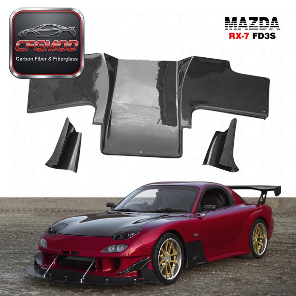 New Styling Glass Fiber FRP RE-GT Style Bodykit for 1992-1997 RX7 FD3S Rear Diffuser 3pcs New Styling Glass Fiber FRP RE-GT Style Bodykit for 1992-1997 RX7 FD3S Rear Diffuser 3pcs