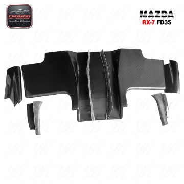 Carbon Fiber CFFor 1992-1997 RX7 FD3S RE-GT Style Rear Diffuser with Middle Blade Fin 7pcs Carbon Fiber CFFor 1992-1997 RX7 FD3S RE-GT Style Rear Diffuser with Middle Blade Fin 7pcs