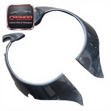 RX7 FD3S Rocket Bunny V2 Rear Fender (Pair)-Black High Glossy Finish Perfect Fitment Glass Fiber FRP