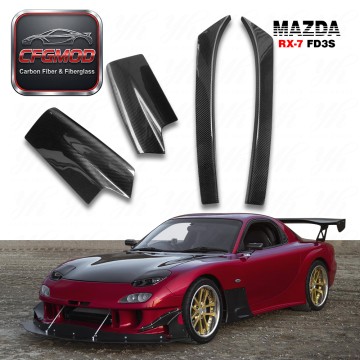 CFGMOD RX7 FD3S RE GT Style Rear Diffuser Blade Fin (Pair) Carbon Fiber Black High Quality CFGMOD RX7 FD3S RE GT Style Rear Diffuser Blade Fin (Pair) Carbon Fiber Black High Quality