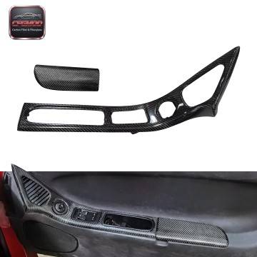 2000-2002 RX7 FD3S RHD Inner Door Handle Replacement Interior Kits Left and Right Sides Carbon Fiber Black Polished 2000-2002 RX7 FD3S RHD Inner Door Handle Replacement Interior Kits Left and Right Sides Carbon Fiber Black Polished
