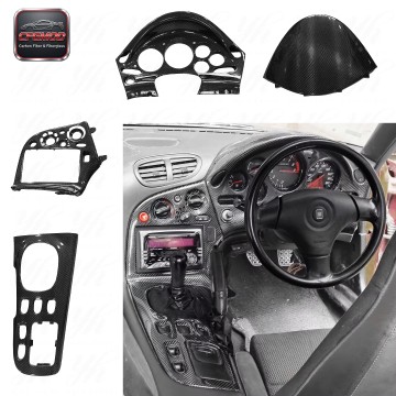 Black High Quality Carbon Fiber Interior 4PCS for RX7 FD3S RHD 1992-1997 Black High Quality Carbon Fiber Interior 4PCS for RX7 FD3S RHD 1992-1997