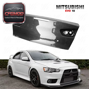 New for Lancer EVO X EVO 10 OEM Style Carbon Fiber Engine Hood Trunk Bootlid Tailgate High Glossy Finish 3K Twill Weave