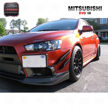 For Evo 10 Carbon Fiber Bumper Canard Carbon For Evo 10 Carbon Fiber Bumper Canard Carbon
