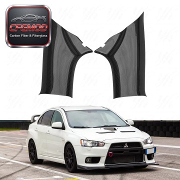 For EVO10 Carbon Fiber Seatbelt Cover Trim Pair For EVO10 Carbon Fiber Seatbelt Cover Trim Pair
