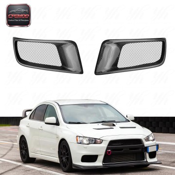 FOR 08-09 Evolution Evo X 10 Cz4a Carbon Fiber Ralliart Style Front Bumper Air Duct Intake Vent FOR 08-09 Evolution Evo X 10 Cz4a Carbon Fiber Ralliart Style Front Bumper Air Duct Intake Vent