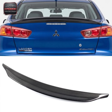 2008-2010 Lancer Evolution EVO 10 X Duckbill Rear Trunk Spoiler Carbon Fiber Black High Quality