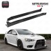 Black Carbon Fiber Sexy Style Side Skirt for Mitsubishi Lancer Evolution EVO X 10 with
