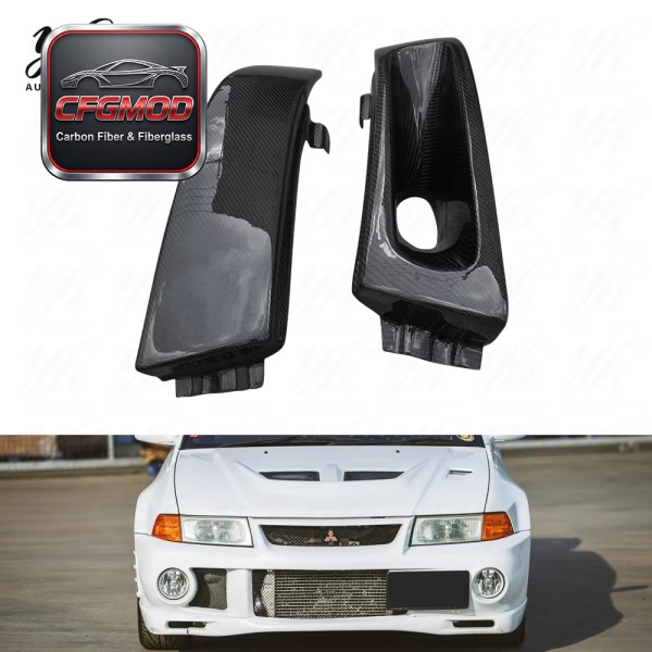 Evolution EVO 5-6 Carbon Fiber Black High Quality Soft Door Closer Replacement Pair for Mitsubishi