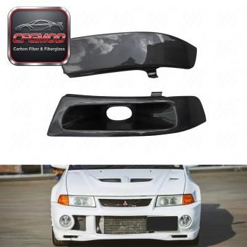 1990-1991 Lancer Evolution EVO 5 6 Headlight Air Intake Replacement Carbon Fiber