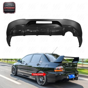 Gloss Black Carbon Fiber Rear Bumper Body Kit for Mitsubishi Lancer Evolution 8 9 EVO IX CT9A Performance Parts