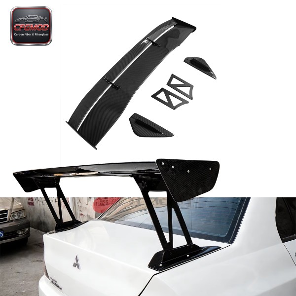 High Gloss Finish Carbon Fiber EVO 7-9 GT Lancer Single Deck Rear Spoiler Wing 1600mm Black High Gloss Finish Carbon Fiber EVO 7-9 GT Lancer Single Deck Rear Spoiler Wing 1600mm Black