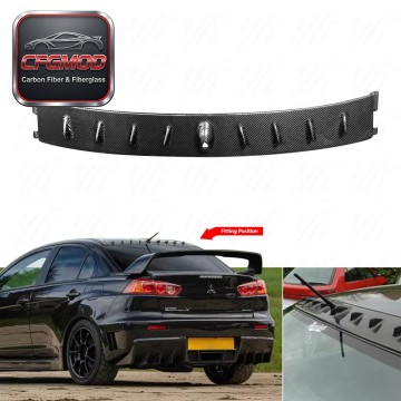 Glossy Carbon Fiber Vortex Generator Roof Spoiler Shark Fin Wing for Mitsubishi Lancer Evolution EVO 7 8 9 CT9A Tuning